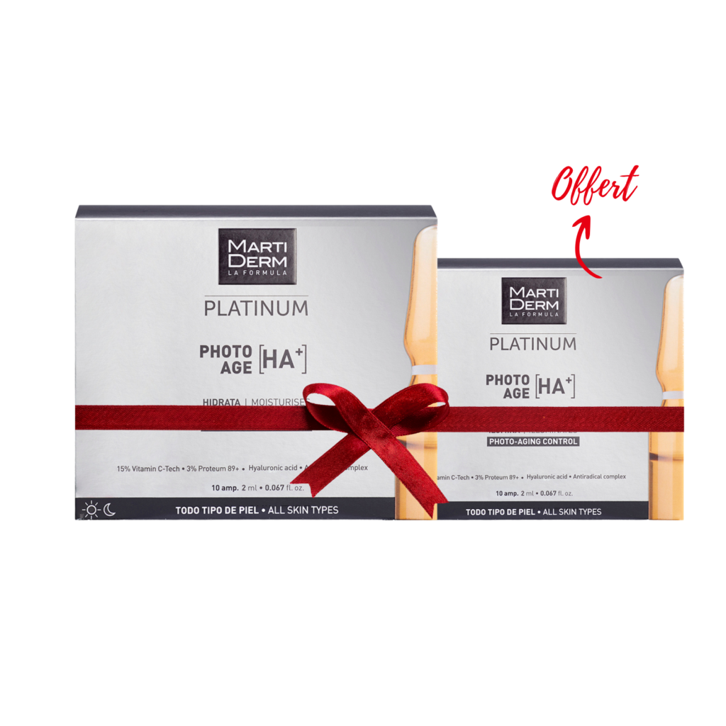 Photo-Age HA+ Ampoule Anti-Âge Visage avec Vitamine C, Acide Hyaluronique et Proteum 89+ – Offre 1 acheté, 1 offert